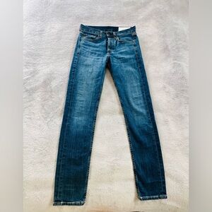 Rag & Bone Womens Blue Cotton Slip-on Buttoned Dark Wash Jeans Size 28 S